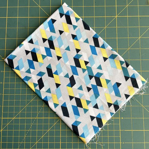 Lizzy House Constellations Blue Yellow Triangles Half Yard Quilting Fabric - Picture 1 of 3
